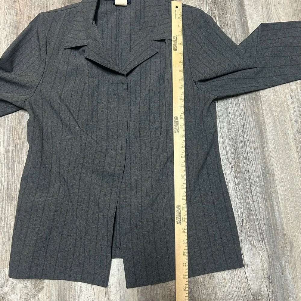 Women’s Rag Gray/black Pin Striped Blazer Size 16